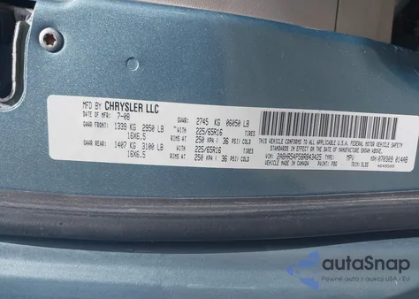 2008 Chrysler Town & Country Touring из США, поврежденный, VIN 2A8HR54P58R843425